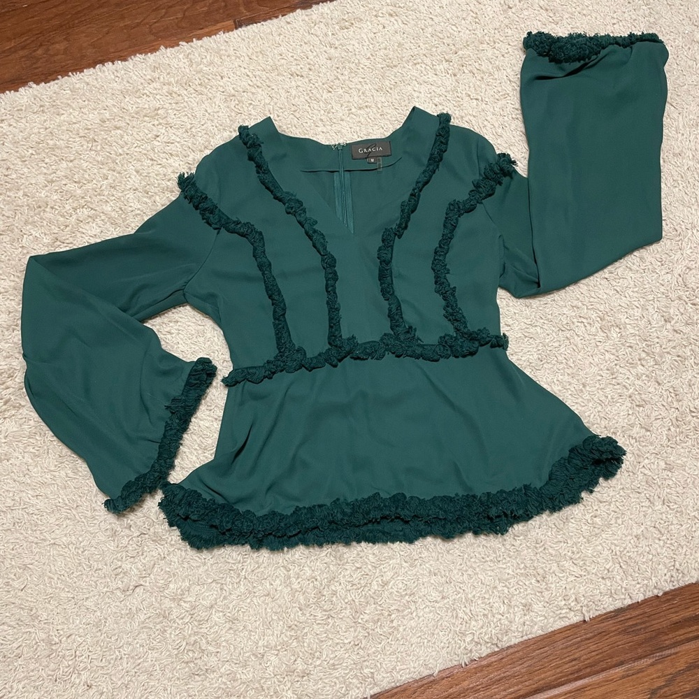 Gracia Green Top